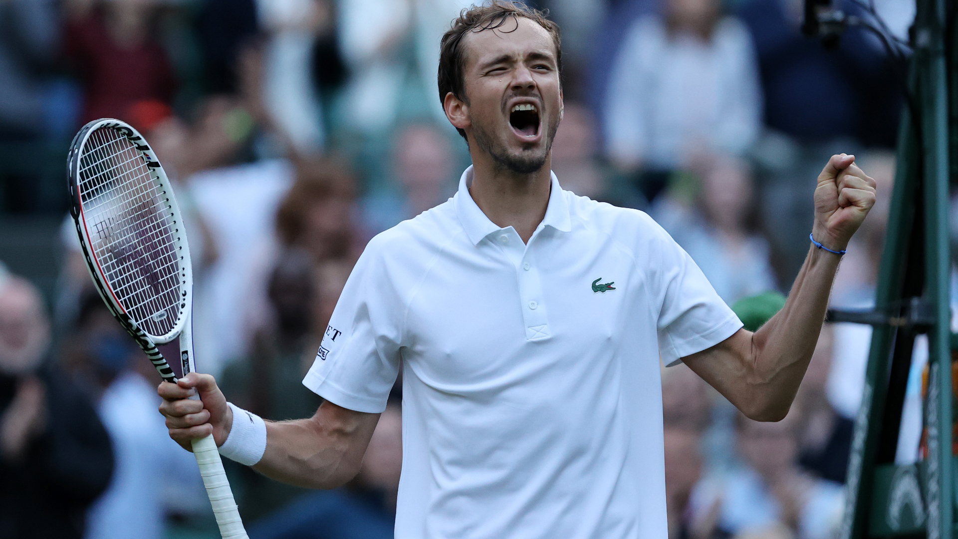 Daniil Medvedev after beating Marin Cilic at Wimbledon