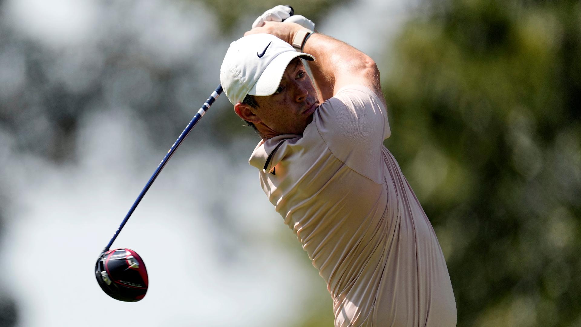 Rory McIlroy will begin the Tour Championship three shots behind world number one Scottie Scheffler (George Walker IV/AP)