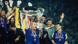 Gianluca Vialli lifts the Champions League with Juventus
