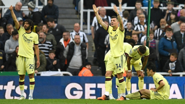 Granit Xhaka (right) is livid with his side's dismal showing in Arsenal's 2-0 loss to Newcastle