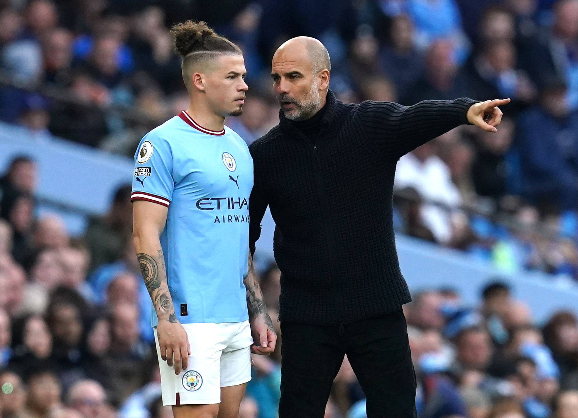 Kalvin Phillips and Pep Guardiola