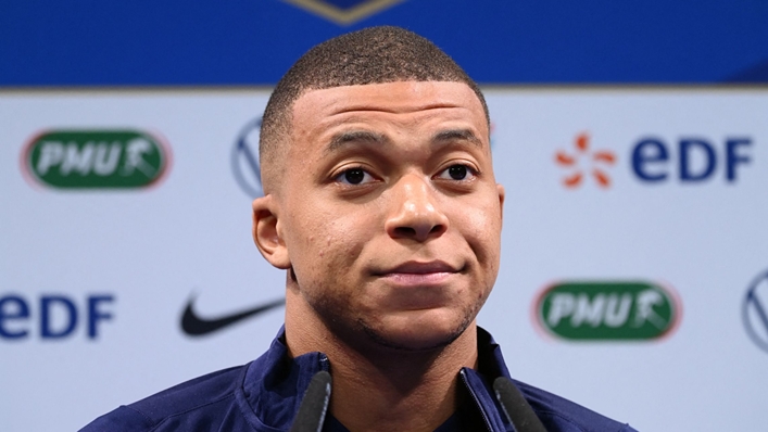 France and PSG forward Kylian Mbappe spoke at a news conference on Sunday