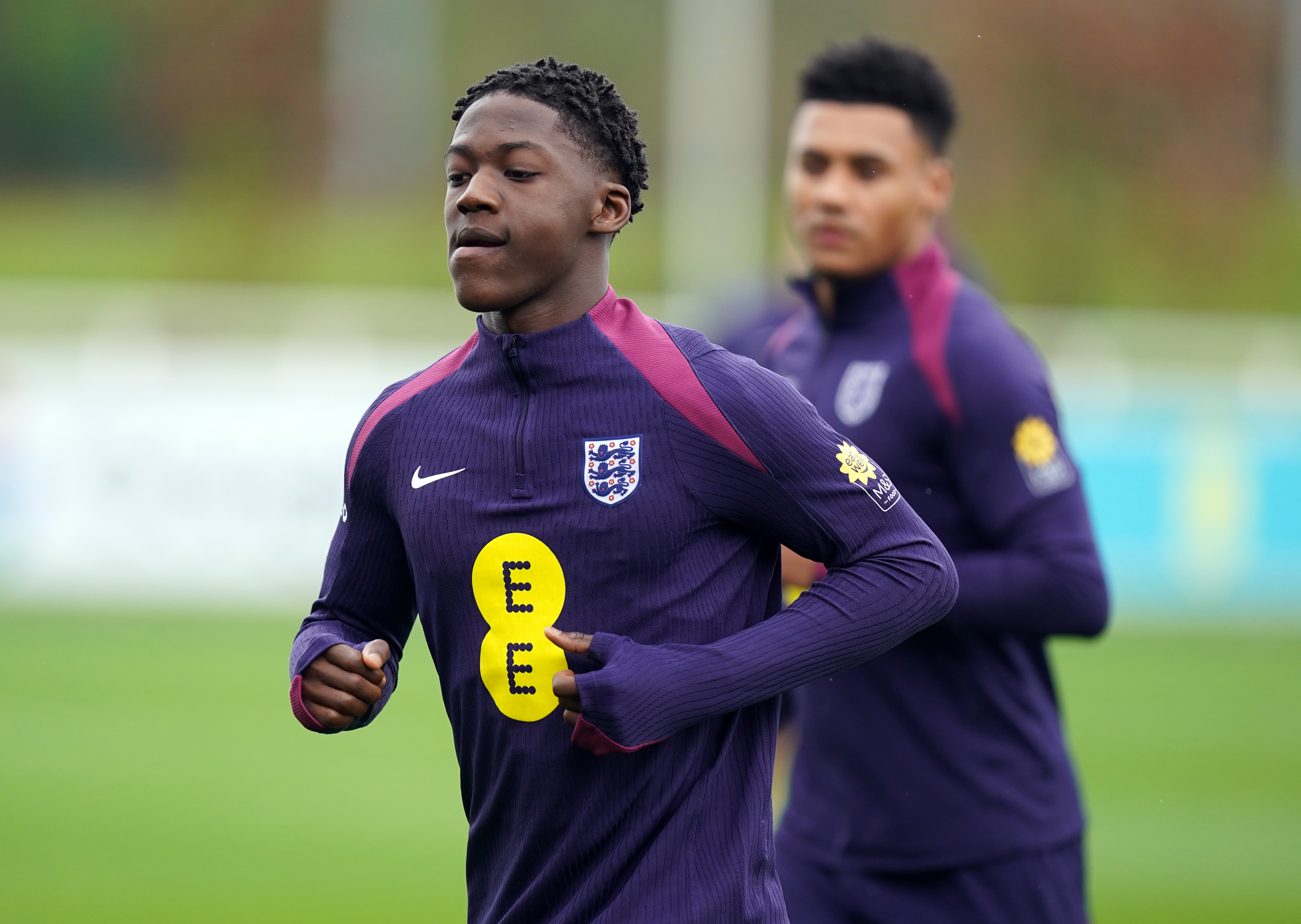 Kobbie Mainoo during a training session at St. George’s Park