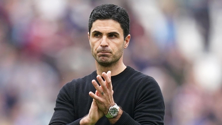 Mikel Arteta’s Arsenal were top of the table for most of the season (Adam Davy/PA)