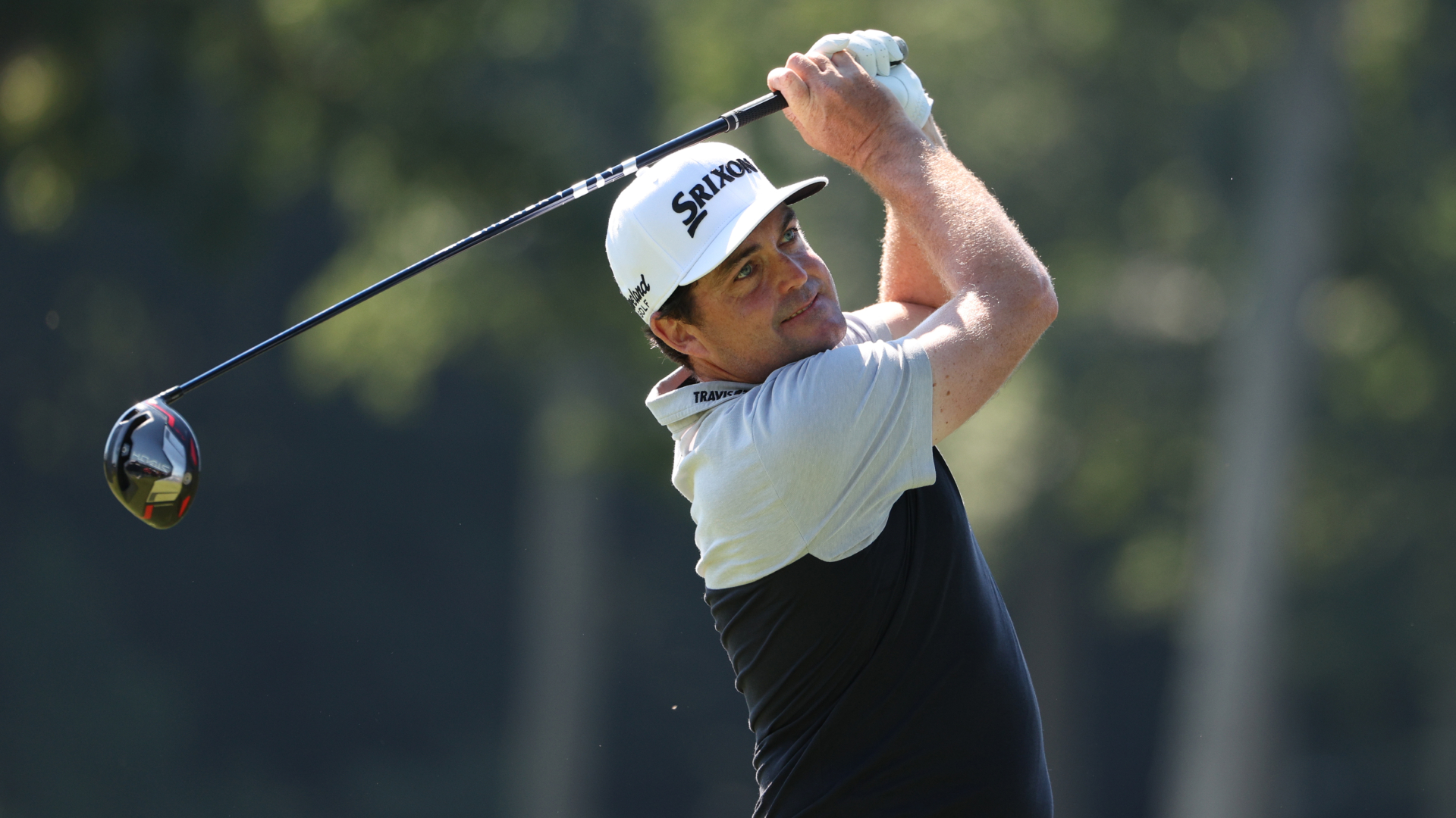 Keegan Bradley on his way to the first-round lead at the BMW Championship
