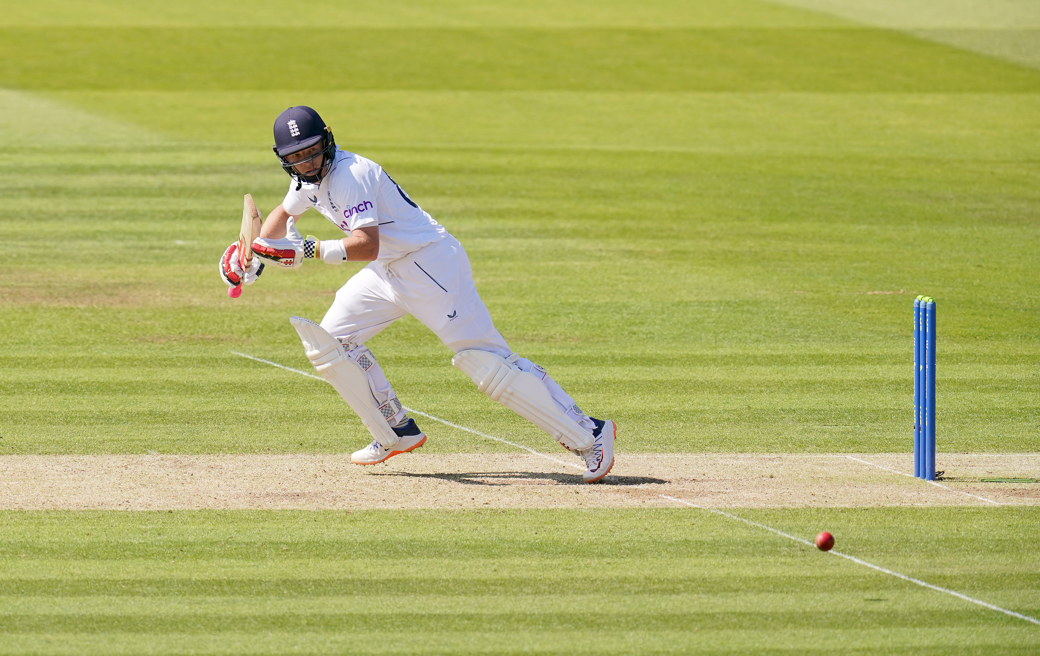 England’s Ollie Pope scores runs