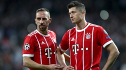 Franck Ribery (left) and Robert Lewandowski in action for Bayern Munich