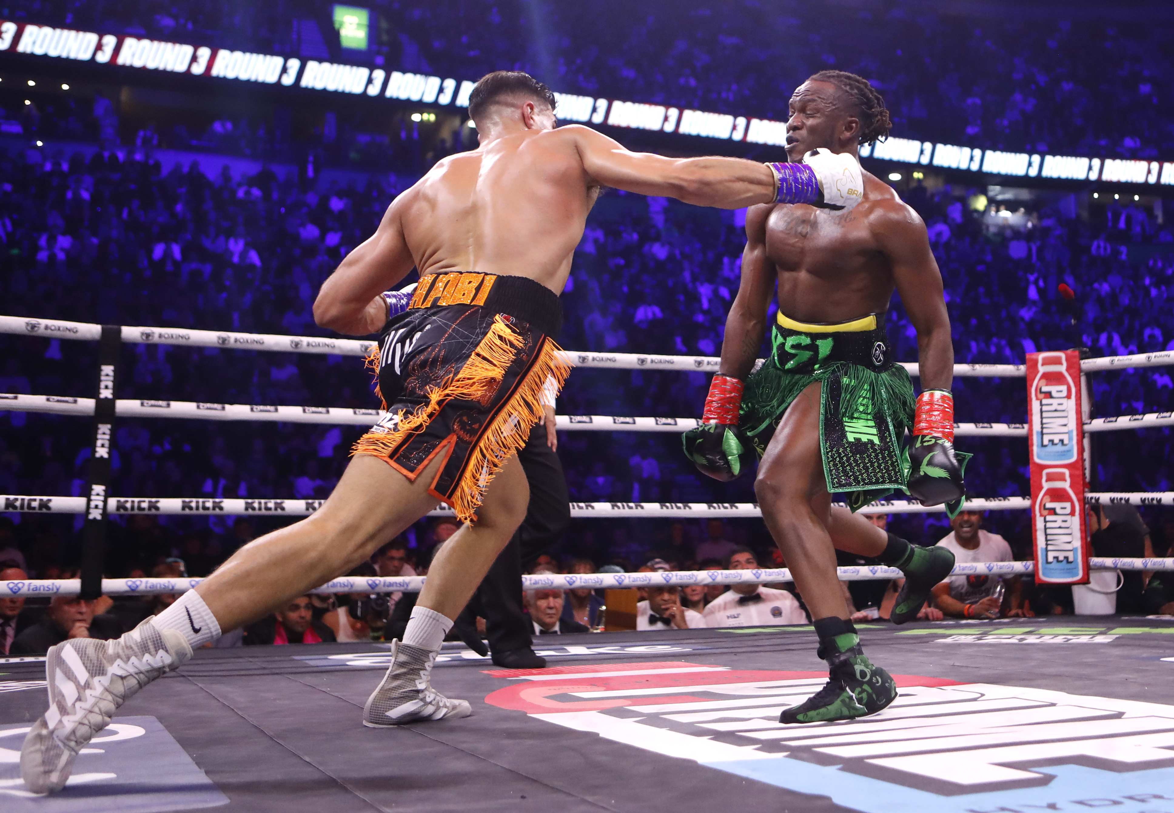 Tommy Fury, left, defeated KSI on Saturday (Will Matthews/PA)