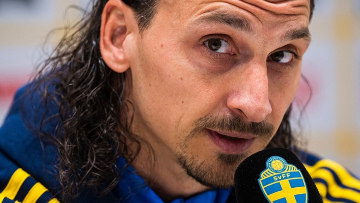 Zlatan Ibrahimovic speaks at Sweden's press conference on Tuesday
