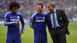 Willian (left) and Jose Mourinho (right) enjoyed their time together at Chelsea
