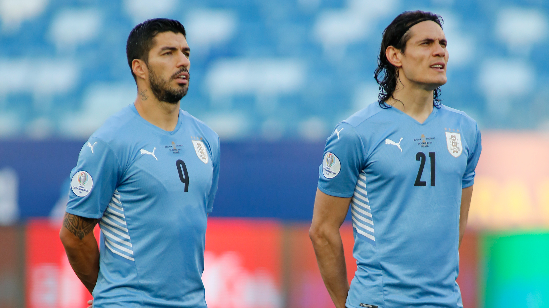 Luis Suarez and Edinson Cavani have earned selection in their fourth consecutive World Cup