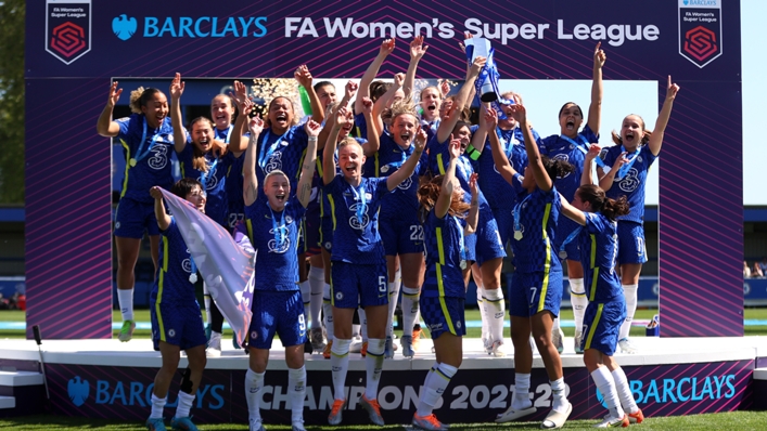 Chelsea Women won a third consecutive Women's Super League title last term