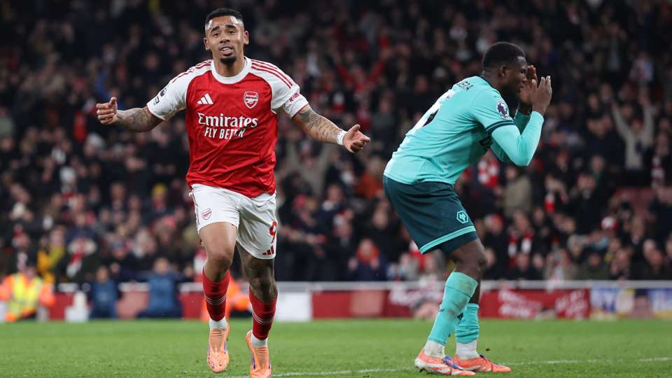 Arsenal 2-1 Wolves: Johnstone and Mosquera own goals spare leaders' blushes