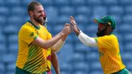 Anrich Nortje (L) and Temba Bavuma (R) sat out the last ODI against West Indies