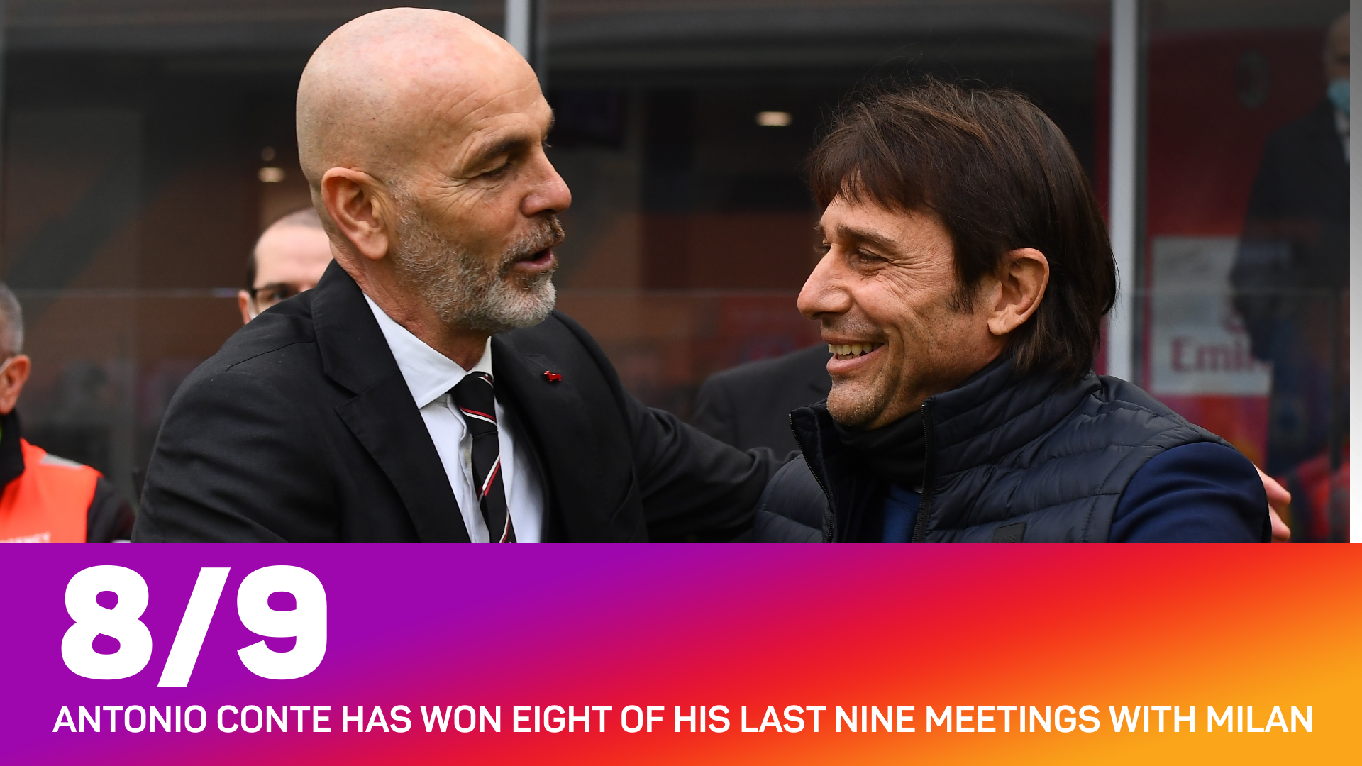 Stefano Pioli and Antonio Conte