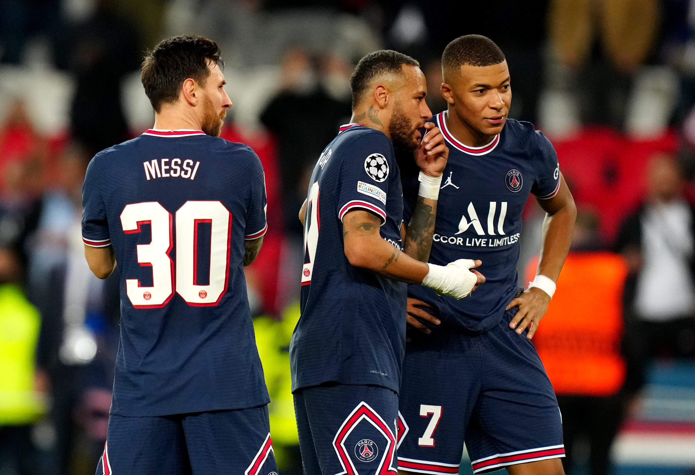 Messi, Neymar and Mbappe played in the same PSG team last season