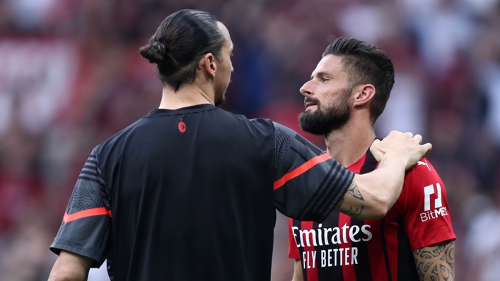 Zlatan Ibrahimovic (l) and Olivier Giroud are set to link up against this coming season
