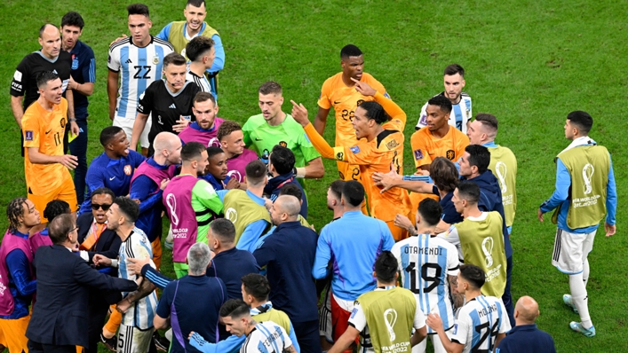 The Netherlands's clash with Argentina boiled over