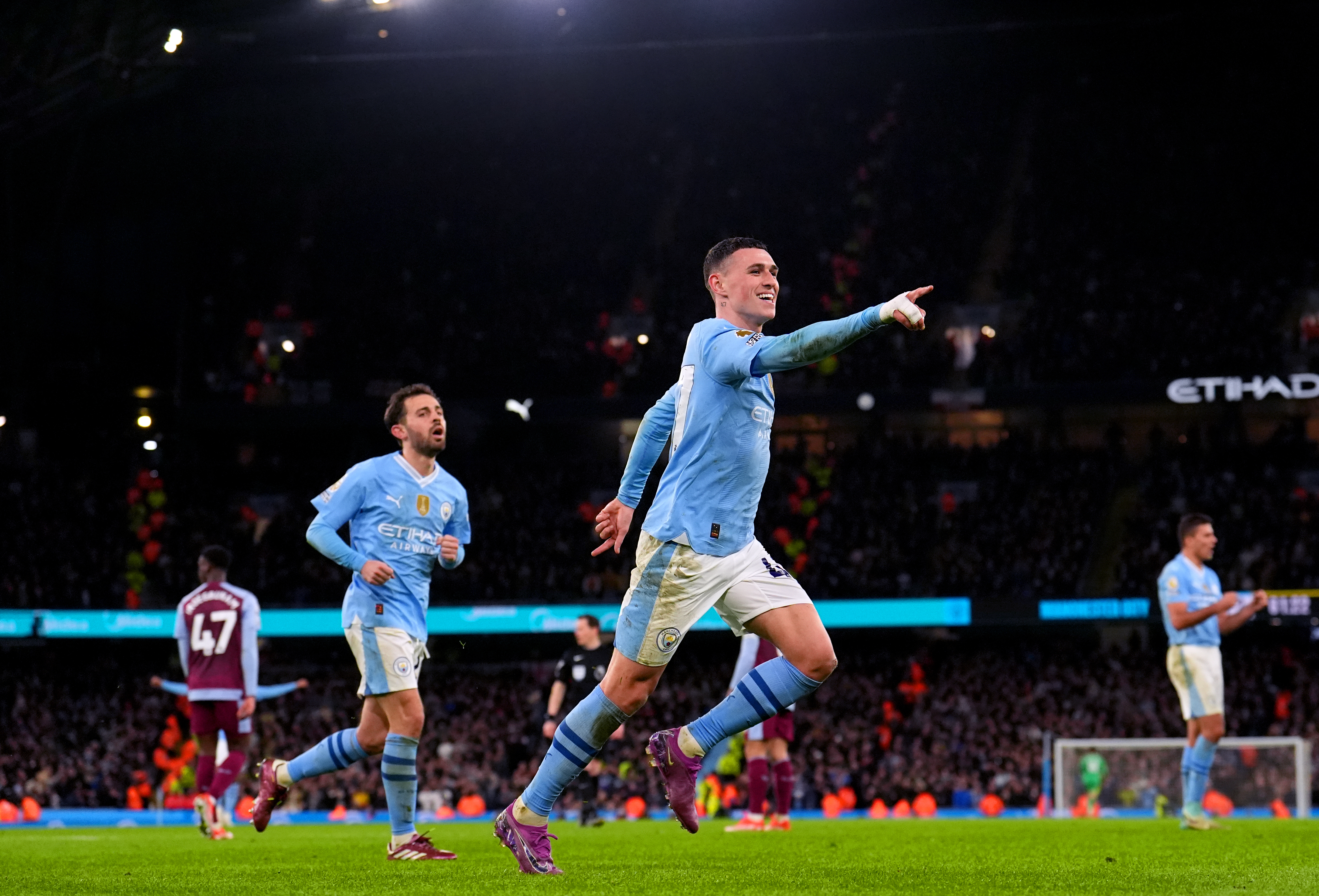 Phil Foden scored a hat-trick against Aston Villa
