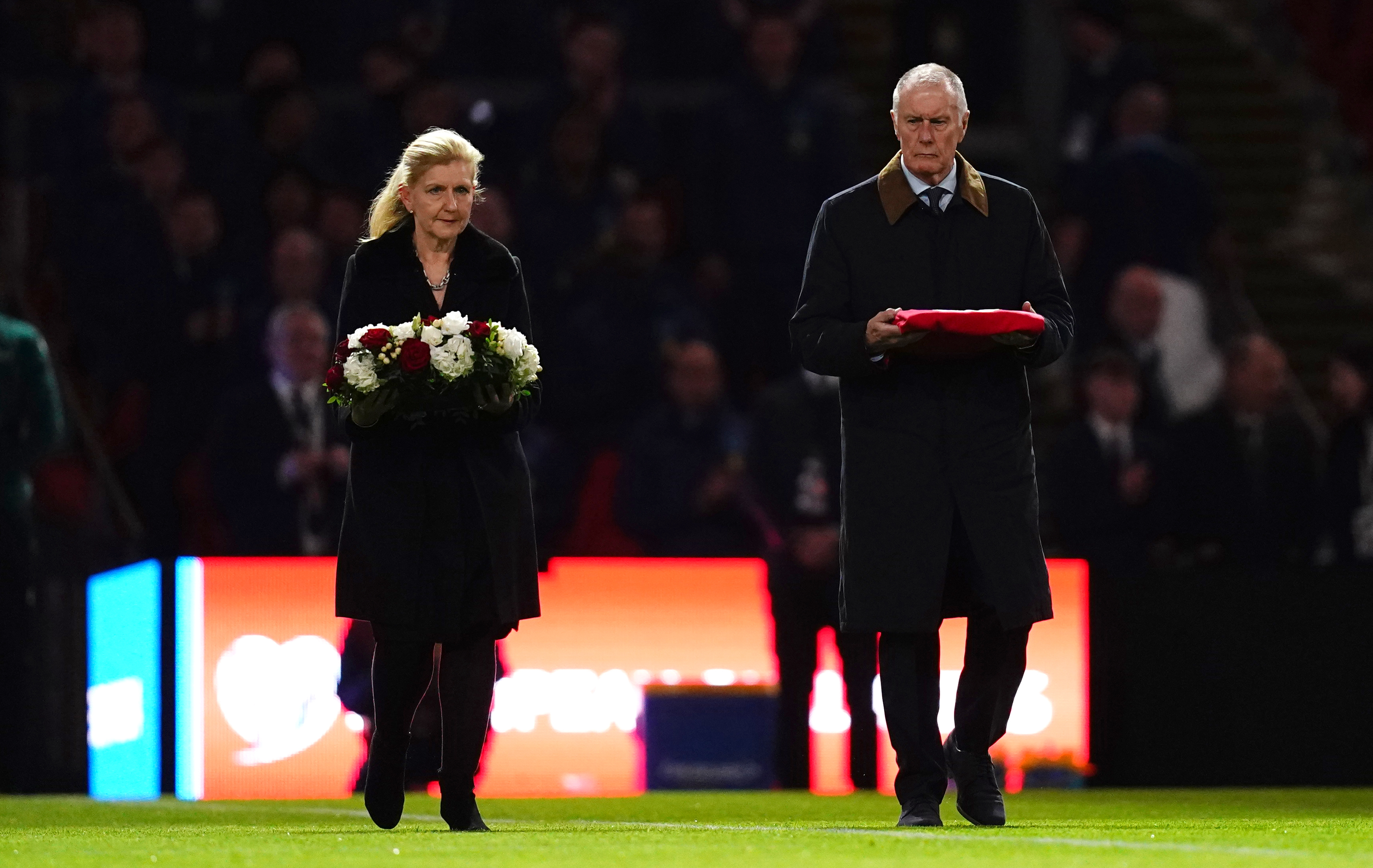 Sir Geoff Hurst lays down Sir Bobby Charlton’s number nine shirt