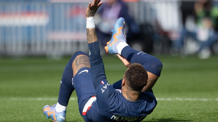 Neymar has suffered ankle ligament damage