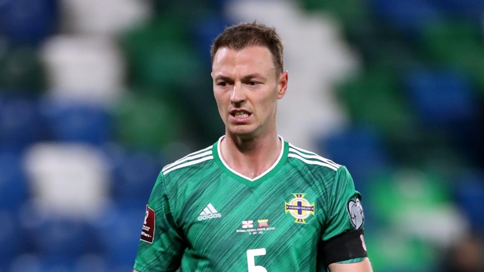 Jonny Evans is absent for Northern Ireland