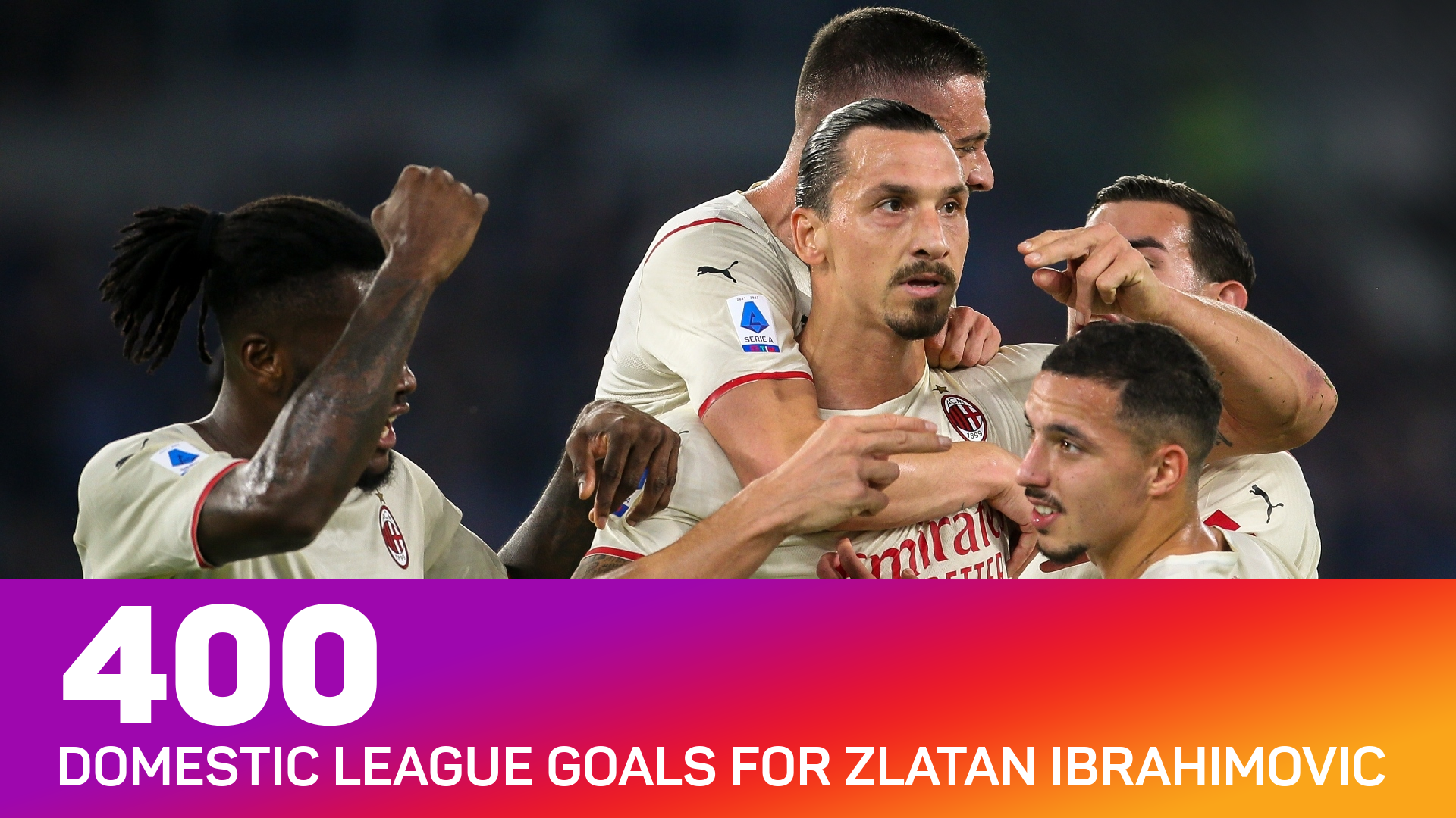 Zlatan Ibrahimovic has scored 400 domestic league goals