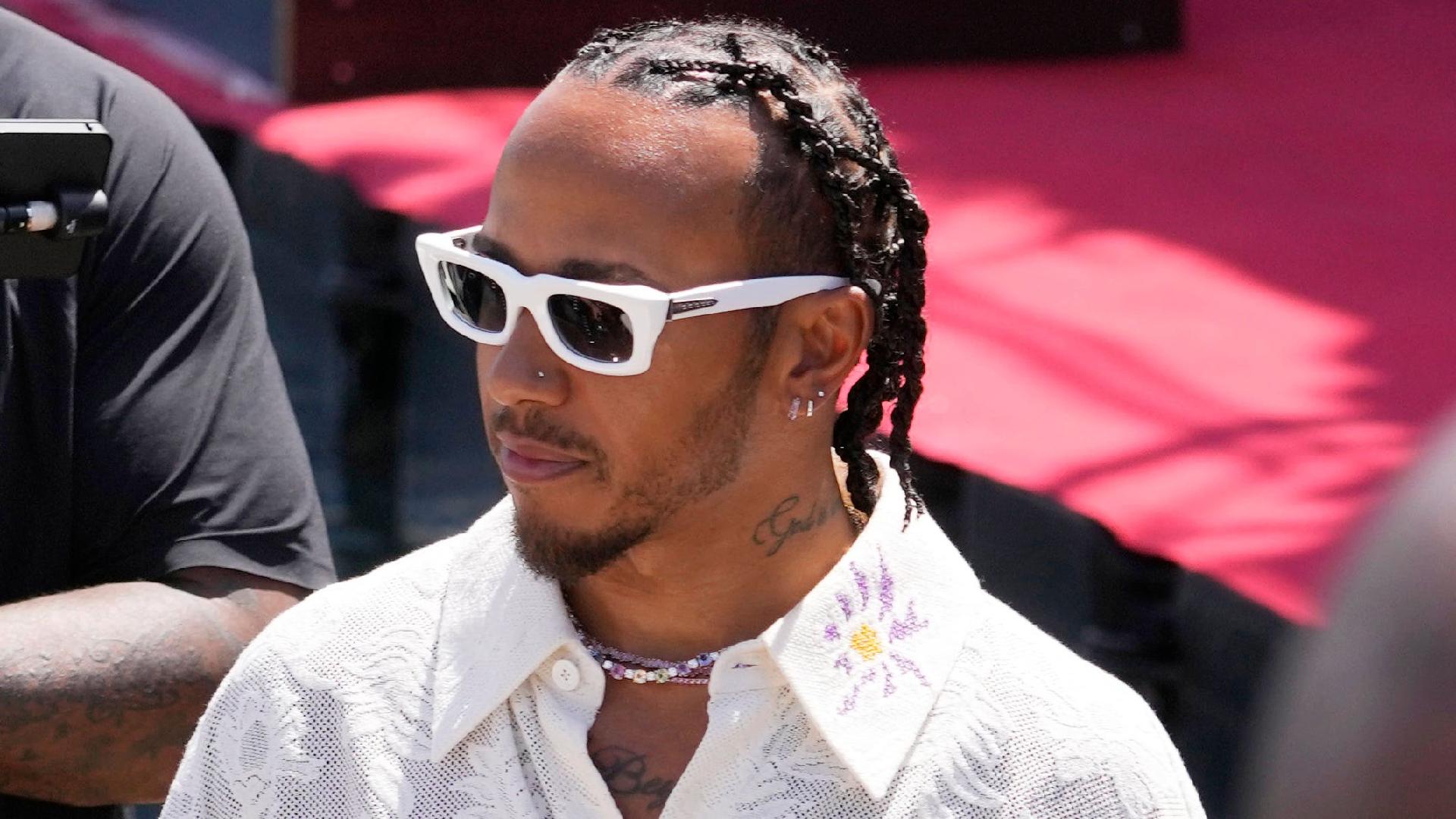 Lewis Hamilton arriving for practice at the Monaco Grand Prix (Luca Bruno/AP)