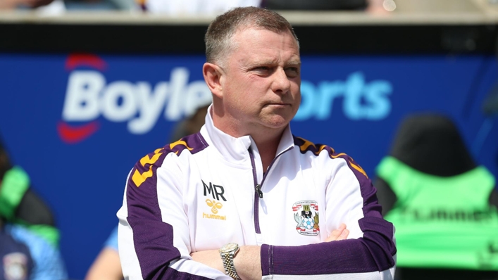 Mark Robins hopes to complete Coventry’s journey from Sky Bet League Two to the Premier League on Saturday (Nigel French/PA)