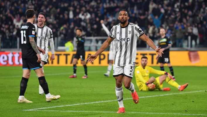 Bremer wheels away in celebration after scoring against Lazio