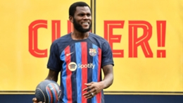 Franck Kessie was unveiled as a Barcelona player on Wednesday