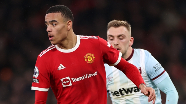 Mason Greenwood (L) has not played for Manchester United since January last year