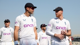 James Anderson (L) has admired the leadership of England Test captain Ben Stokes (R)
