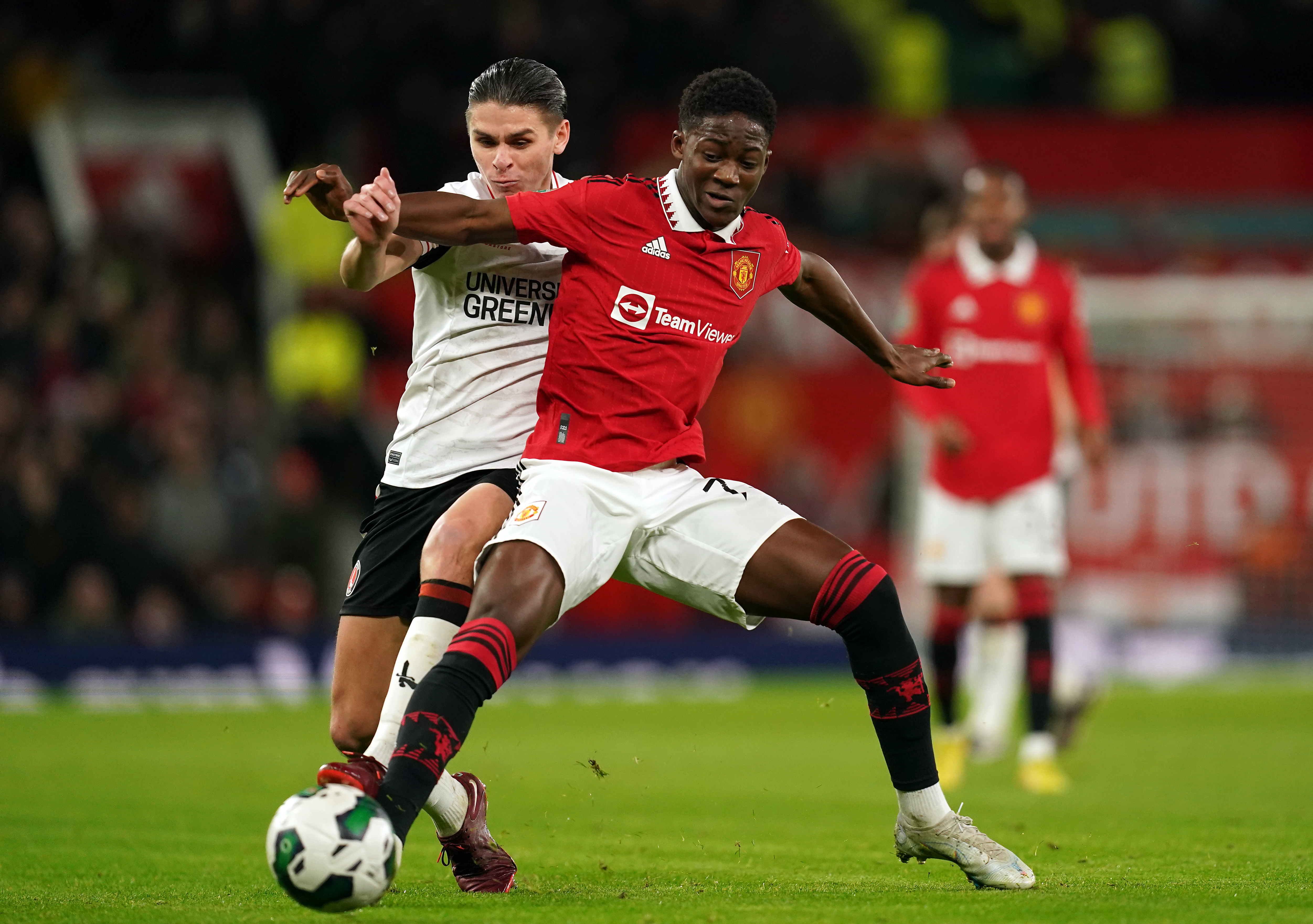 Kobbie Mainoo made his senior debut in last season's Carabao Cup clash against Charlton