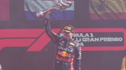 Max Verstappen won his 10th-straight race at Monza on Sunday (Luca Bruno/AP)