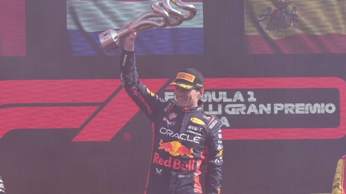 Max Verstappen won his 10th-straight race at Monza on Sunday (Luca Bruno/AP)