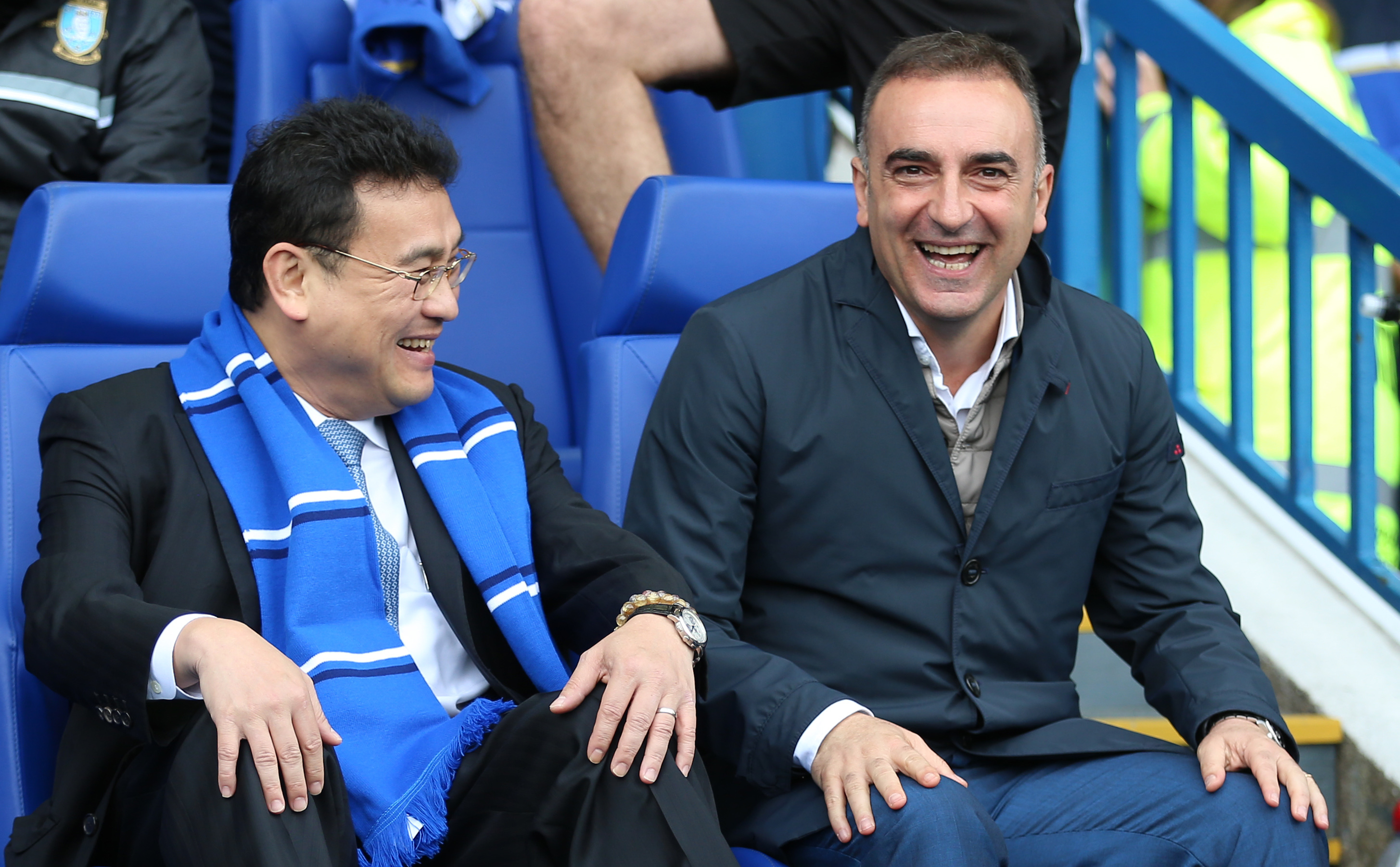 Carlos Carvalhal (right) and Wednesday owner Dejphon Chansiri