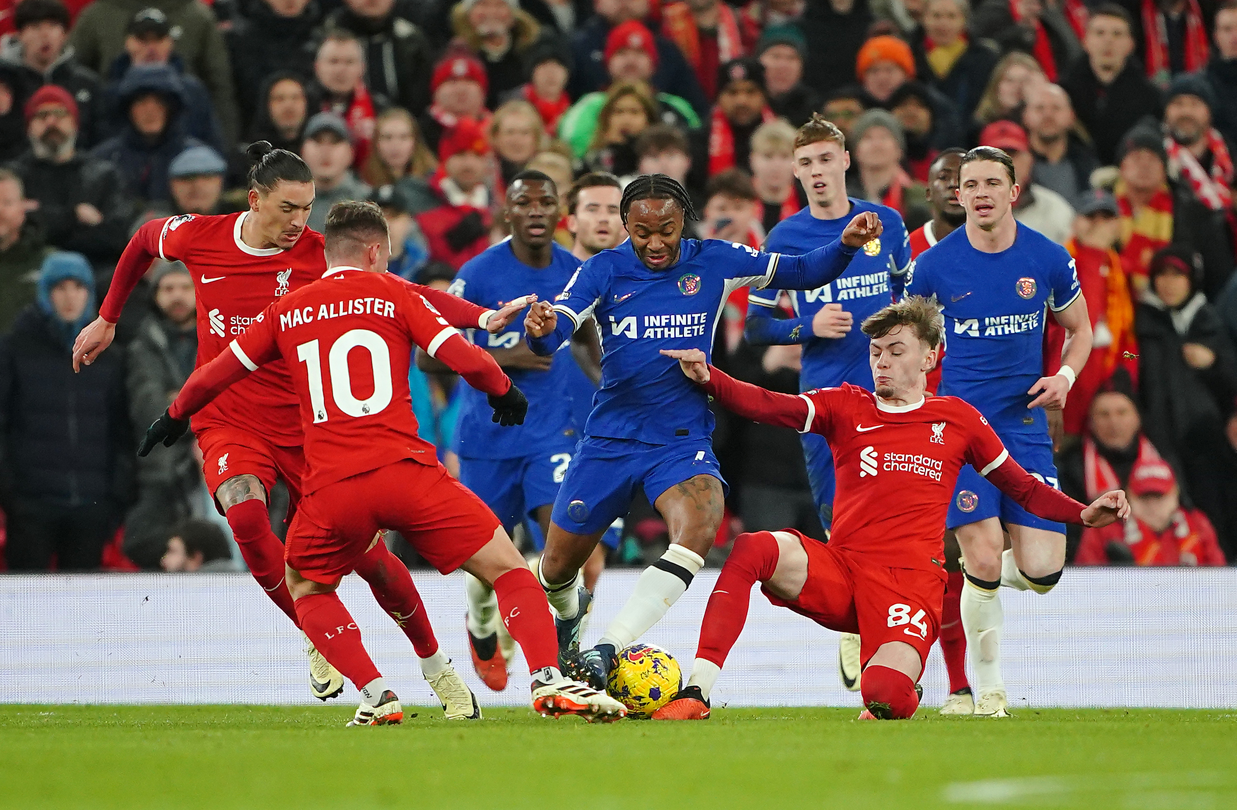 Liverpool play Chelsea at Anfield