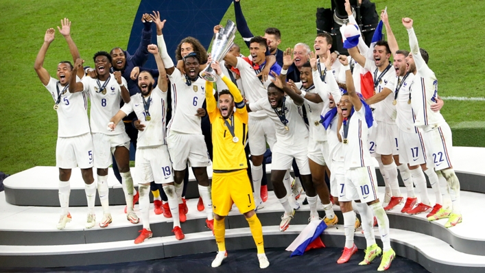 France lift the 2021 Nations League trophy