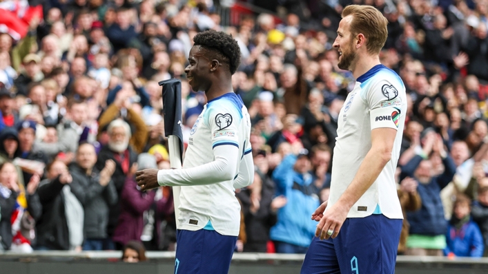 Bukayo Saka and Harry Kane guided England to victory