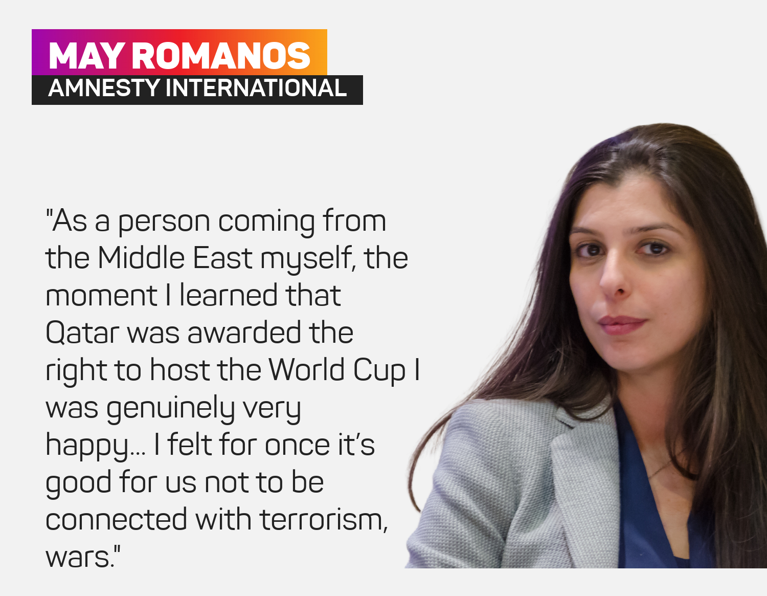 May Romanos, Amnesty International