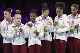 Simone Biles wins 20th World Gymnastics gold by leading USA to team title