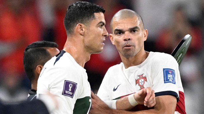 Cristiano Ronaldo (L) and Pepe (R) have played together for Portugal and Real Madrid