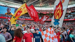 Liverpool fans at Wembley Stadium on Saturday