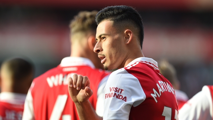 Arsenal's Gabriel Martinelli was in fine form during Arsenal's 3-2 win over Liverpool