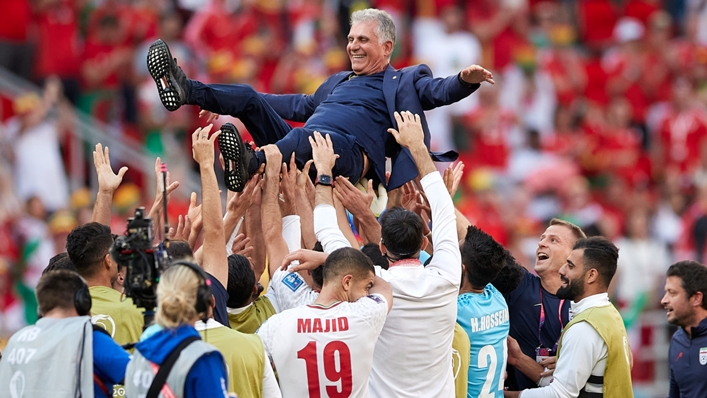 Carlos Queiroz was thrilled with Iran's display in their 2-0 World Cup win over Wales