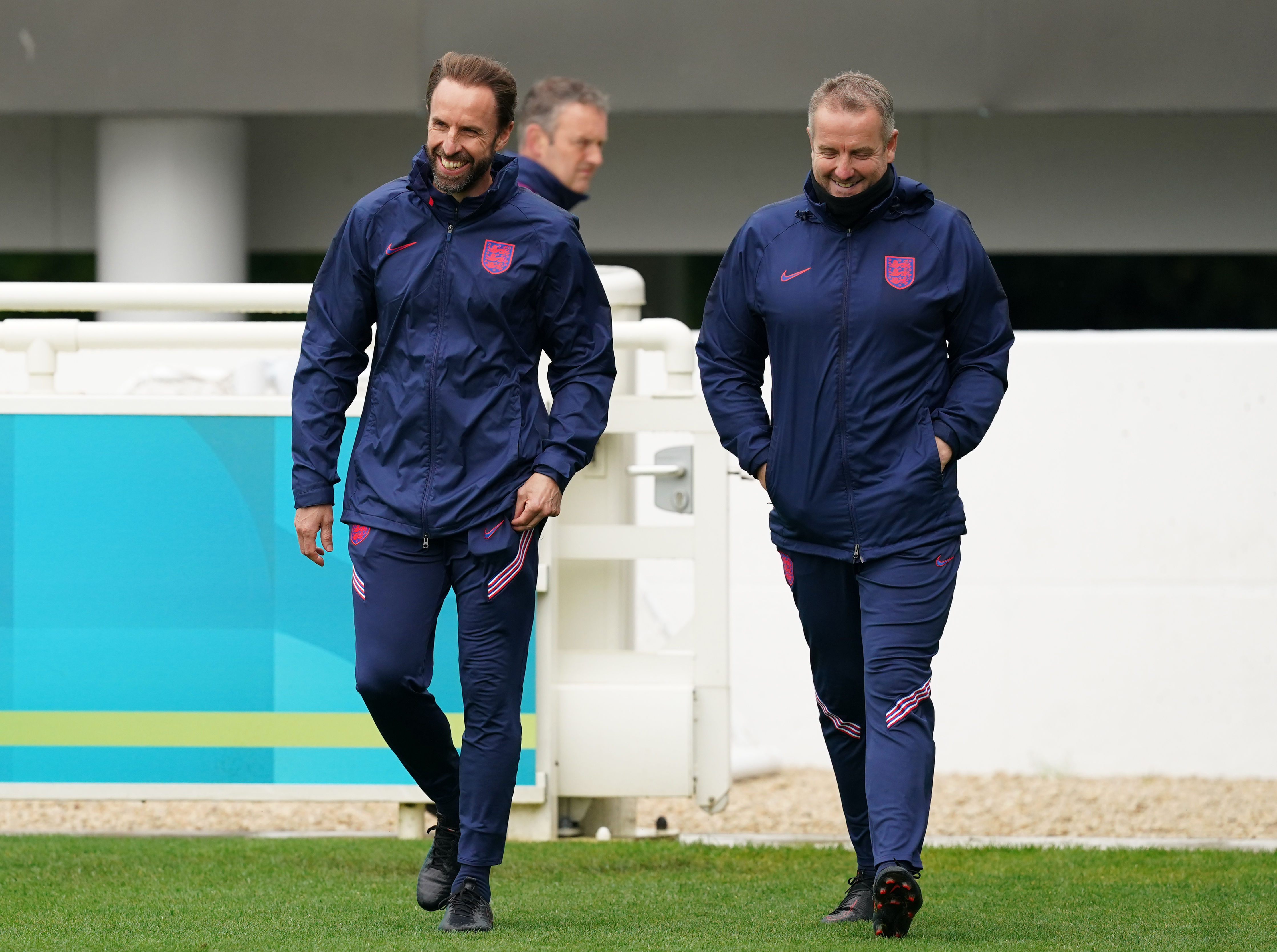 England manager Gareth Southgate and goalkeeping coach Martyn Margetson are preparing for the Euros