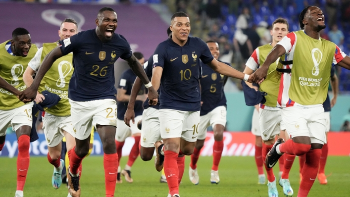 France celebrate their win over Denmark