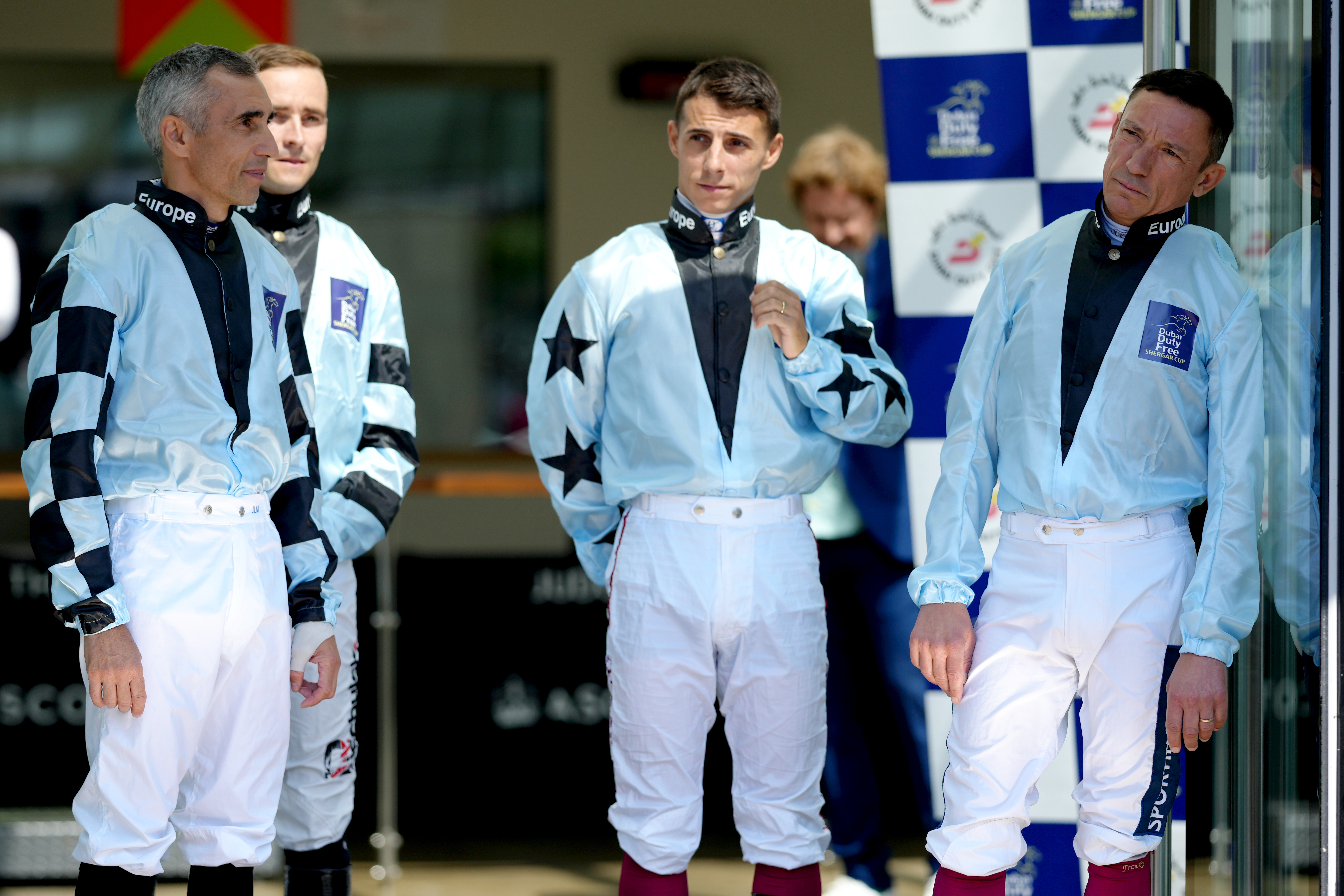 Dettori (far right) at the 2022 Shergar Cup