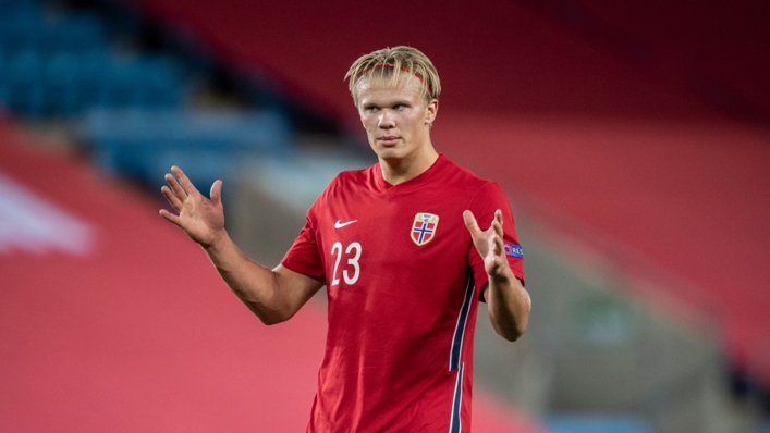 Erling Haaland has scored 16 goals in 18 appearances for Norway